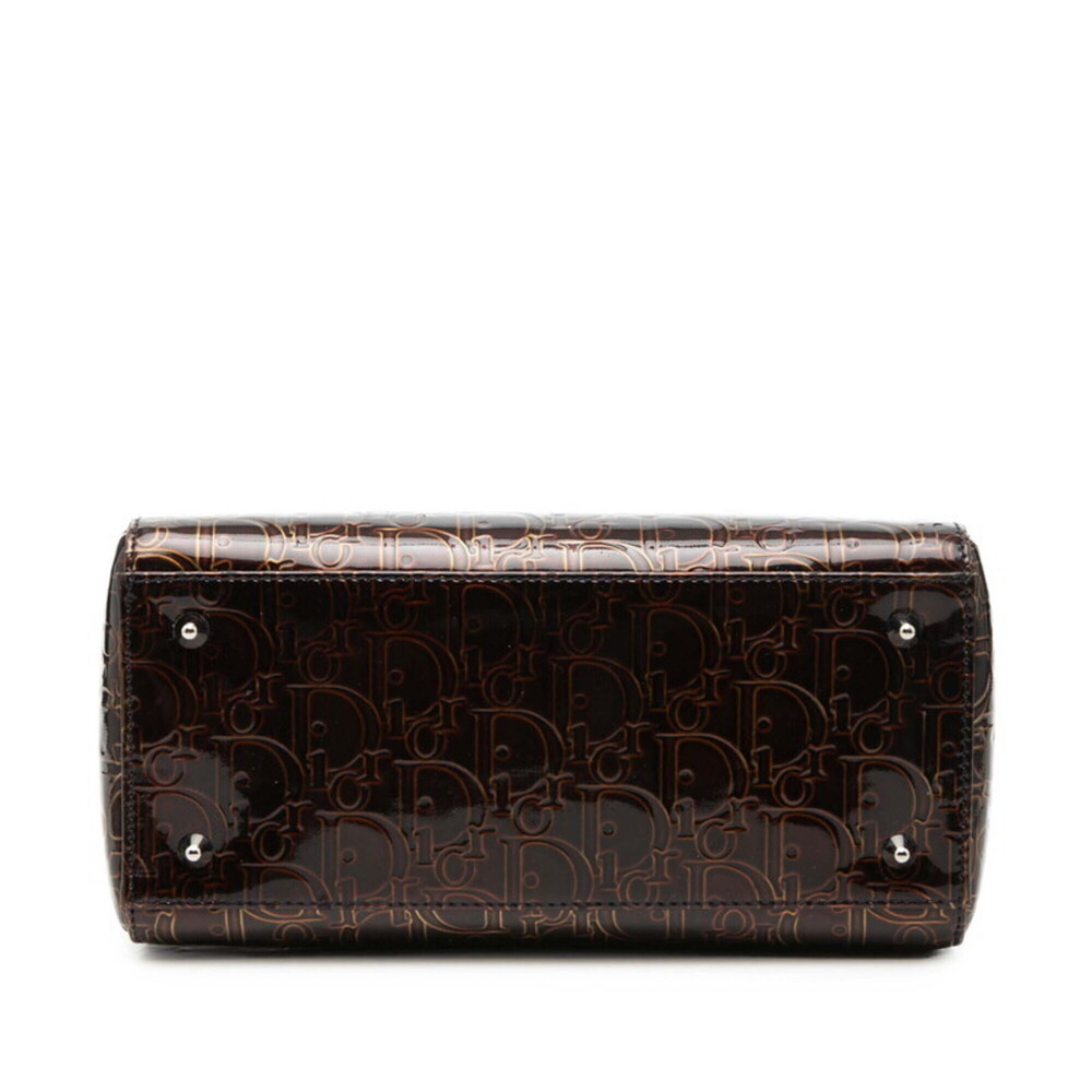 CHRISTIAN DIOR Brown Leather Trotter Shoulder Bag - Picture 3 of 7